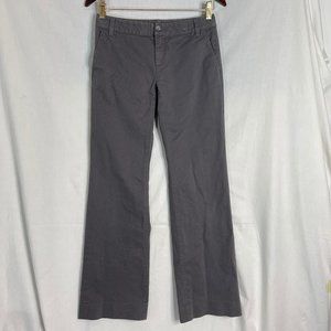 Banana Republic Pants Women's Sz 0 Stretch Wide Leg Flat Front Gray Cotton Spand